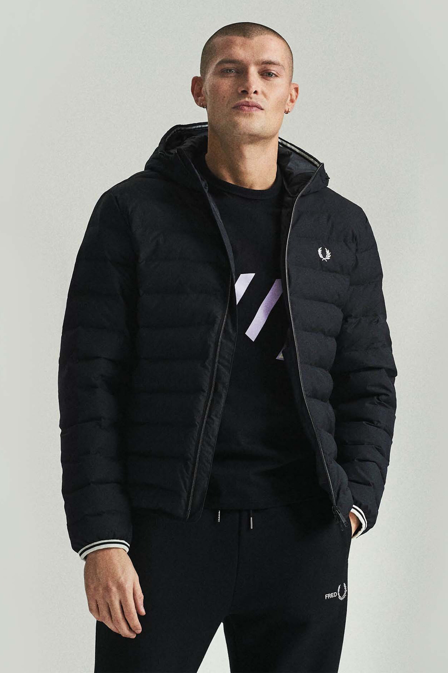 Veste fred perry noir sale